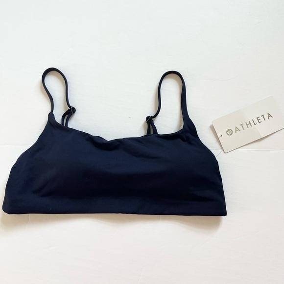 Athleta A-C Scoop Bikini Top Navy Size Small New with Tags - Picture 1 of 7